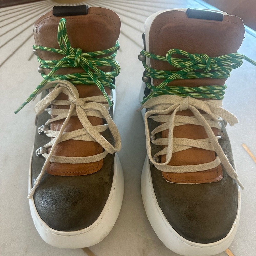 A.S 98 lace up brown boots with zip side EU 41 worn a couple times
